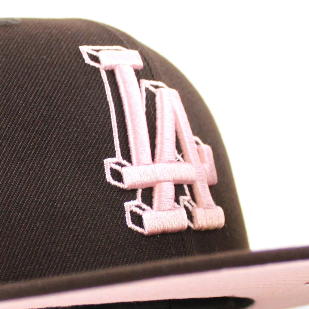 Los Angeles Dodgers 50th Anniversary DODGERS STADIUM New Era 59Fifty Fitted Hat (Burntwood Pink Under Brim)