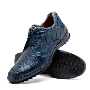 Marco Di Milano Kratos Navy Caiman Crocodile Sneakers