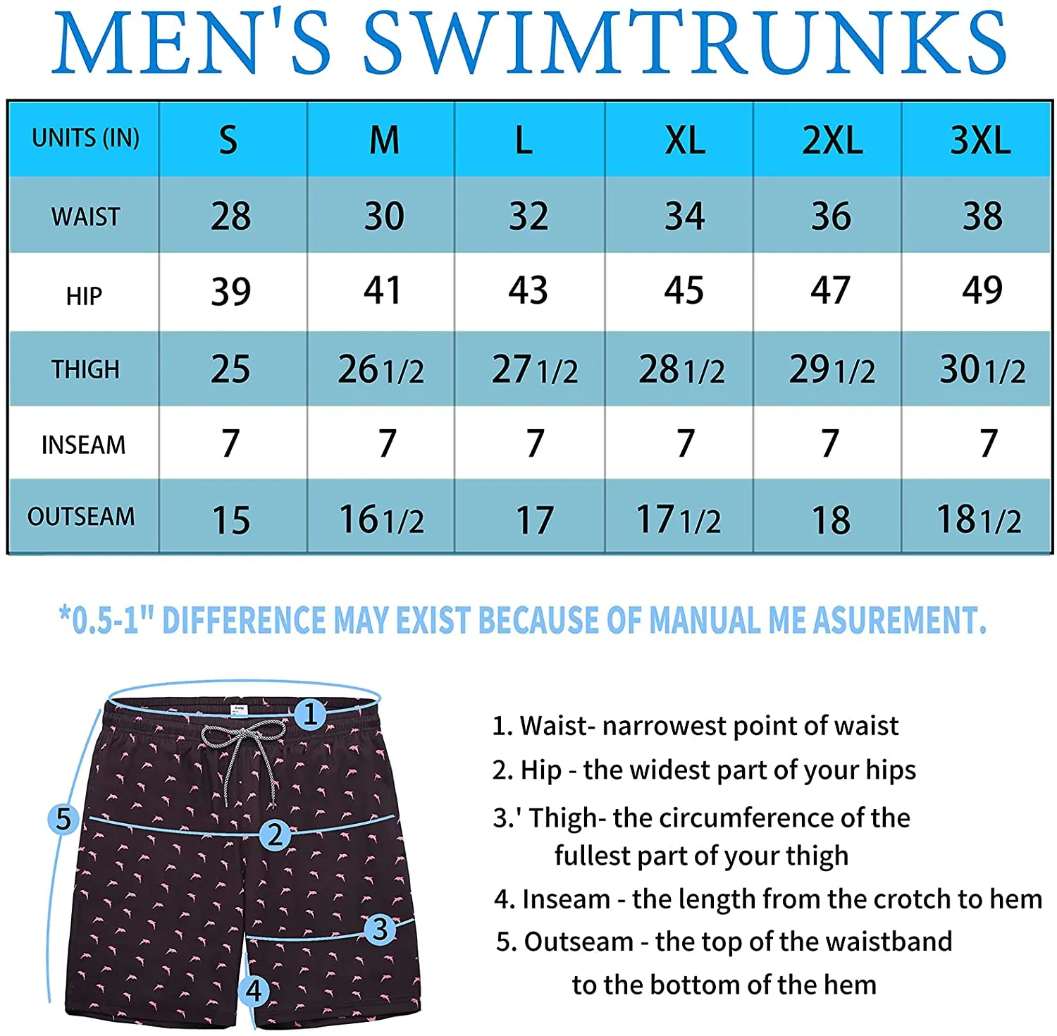 Men's swimming trunks quick dry beach shorts