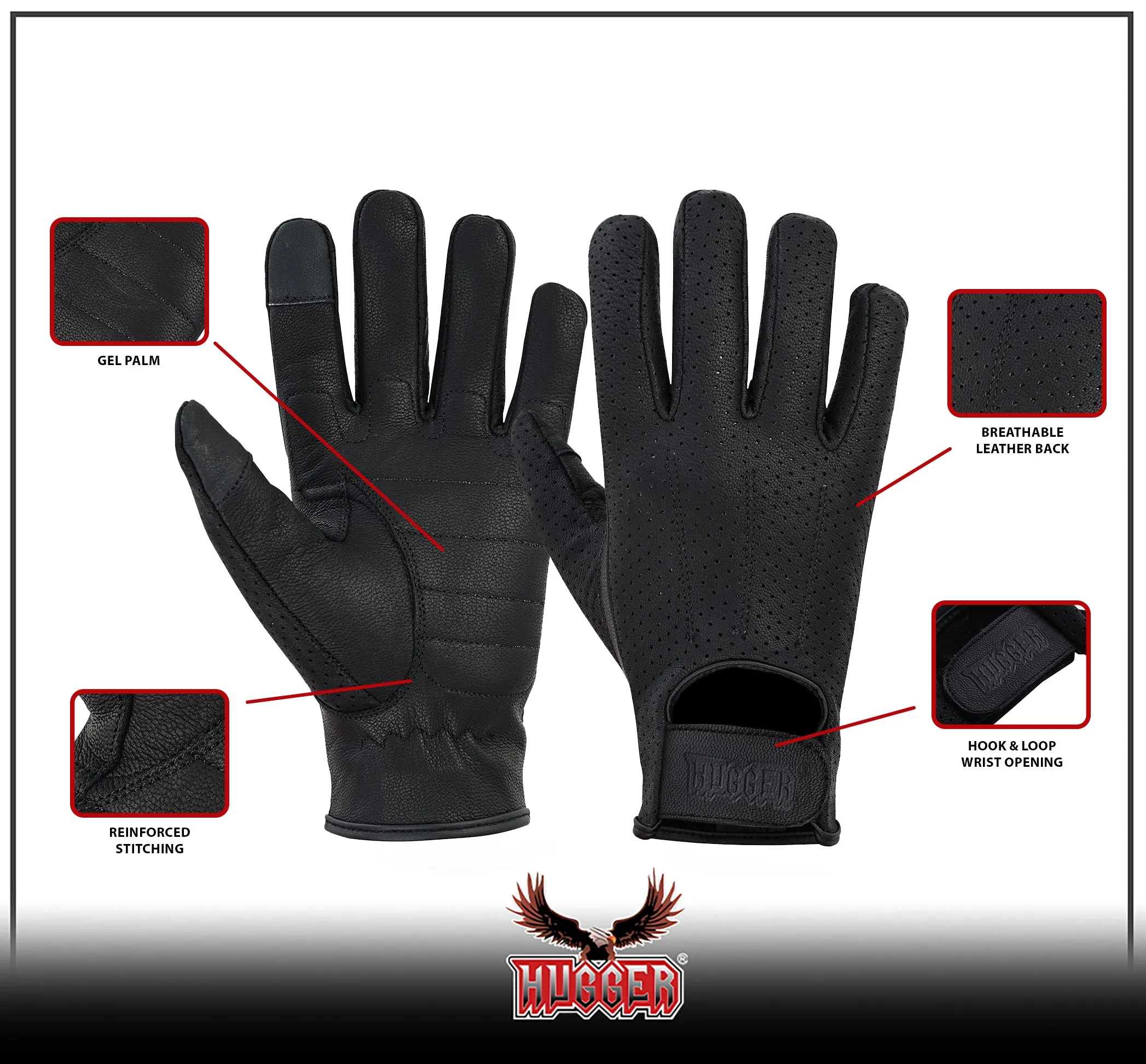 Men's Unlined Quick Dry Gloves with Gel Palm
