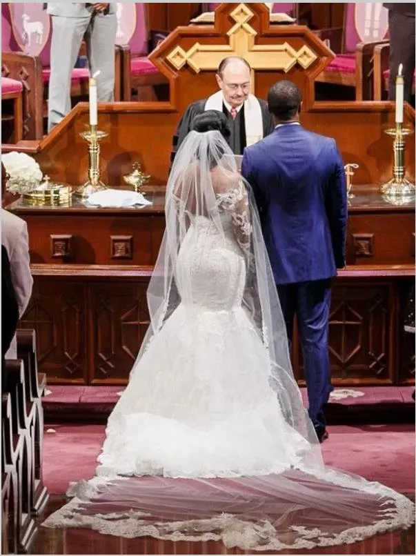 Mermaid Applique Tulle Wedding Dresses,Long Sleeves Sweetheart Train Wedding Dresses