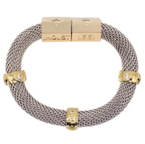 Mesh Evil Eye Bracelet Two Tone