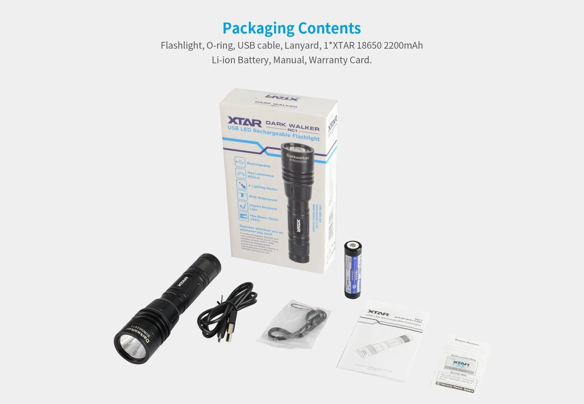 MTB Night Light Xtar Torch Bundle