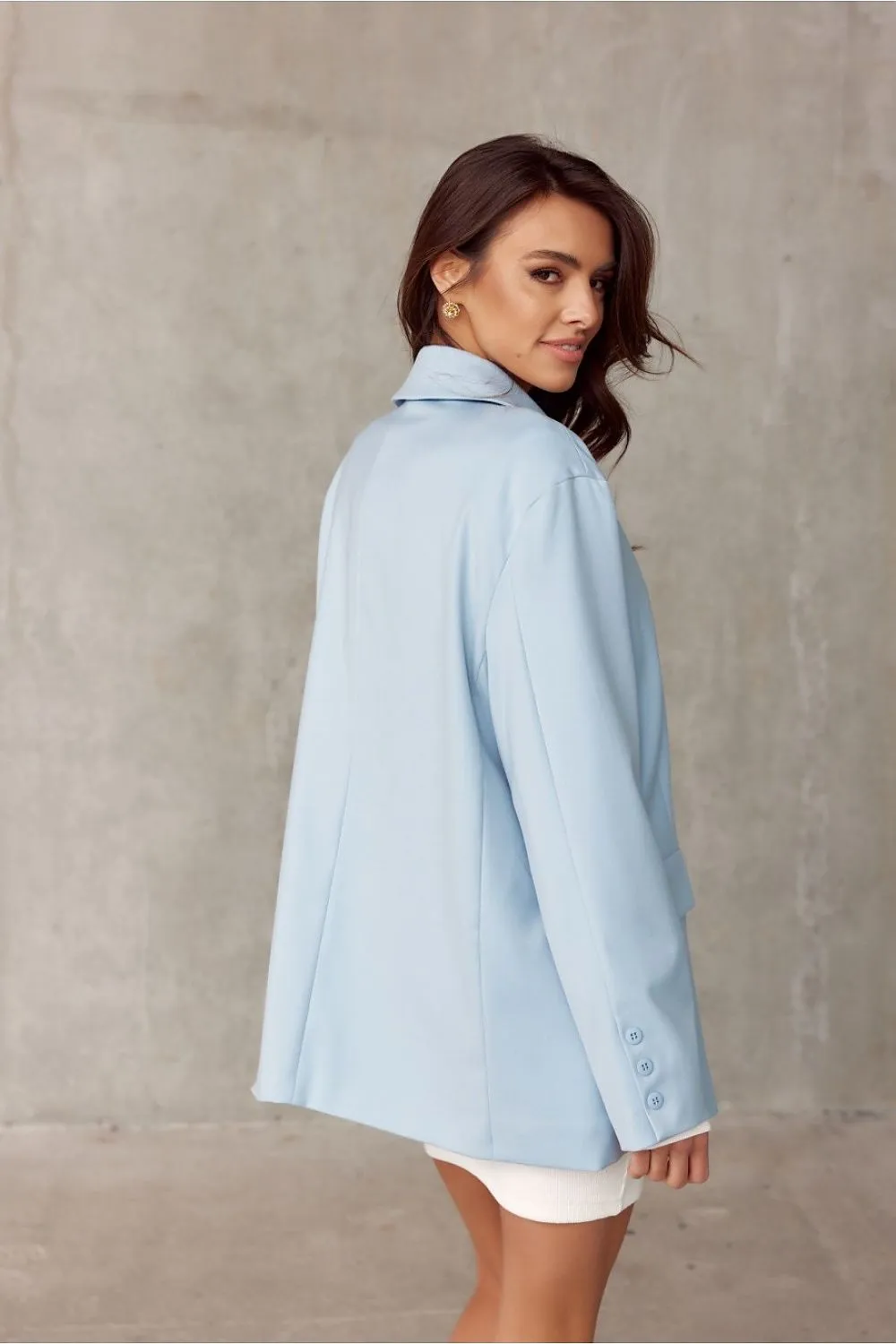 Oversized Tailored Blazer with Buttoned Cuffs