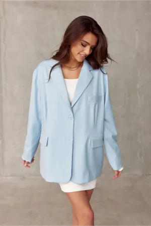 Oversized Tailored Blazer with Buttoned Cuffs