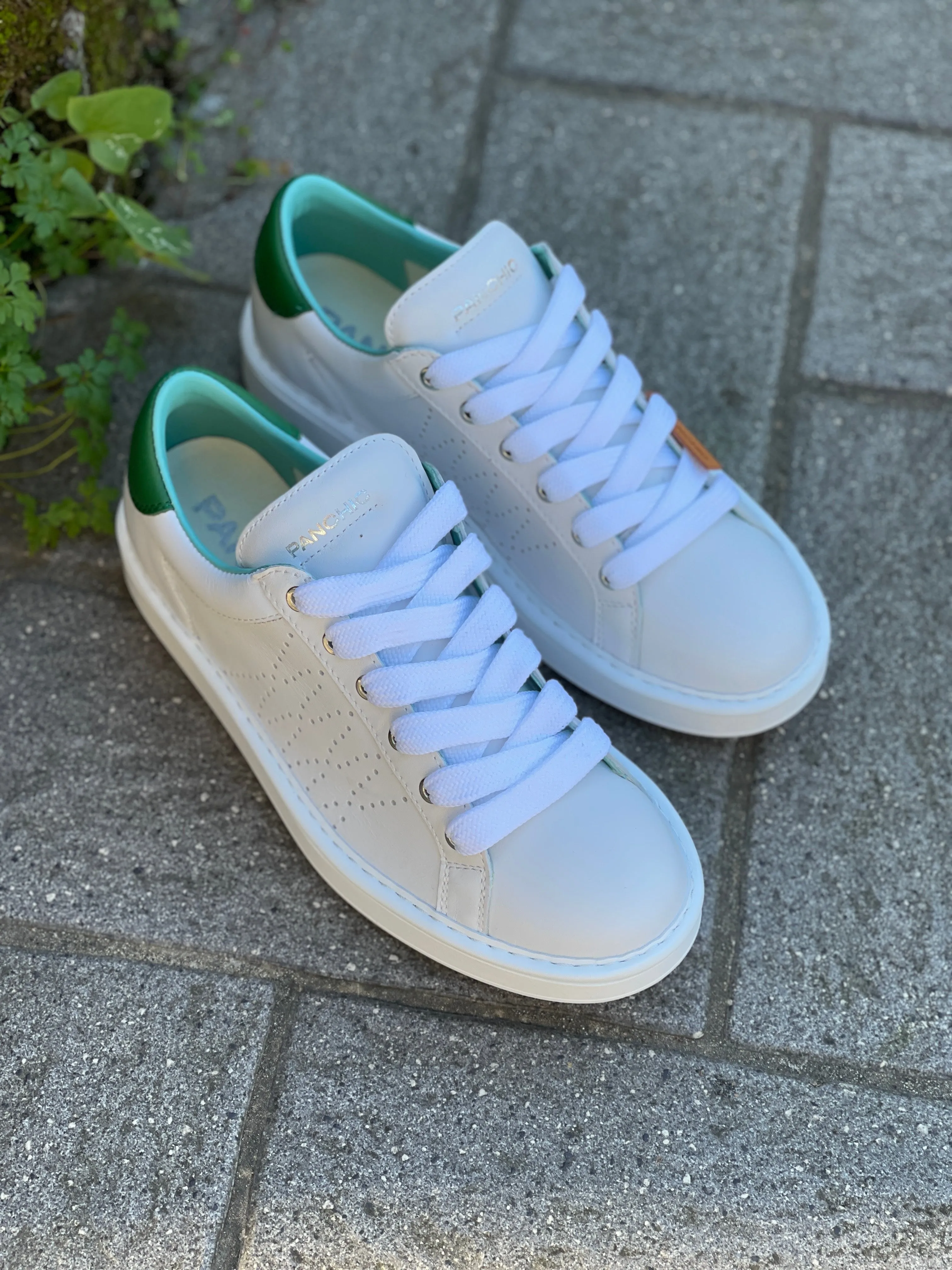 Panchic P01M013-00860034 sneakers bassa in pelle con top verde bottiglia (Collezione estate 24)