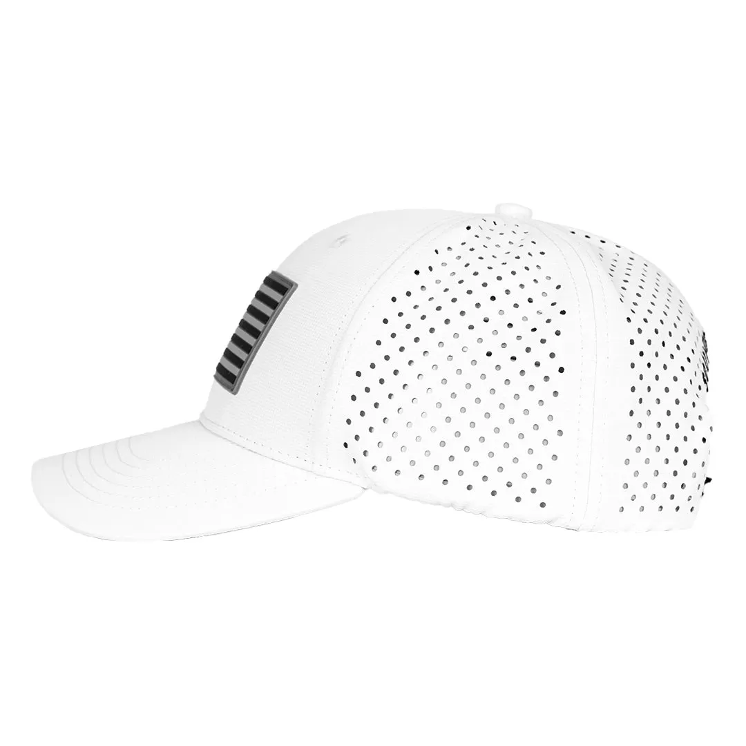 Performance Snapback| Blackout American Flag | White PreOrder