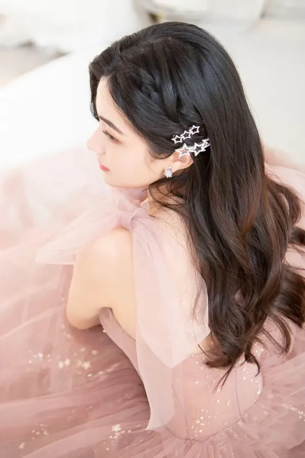 Pink Tulle Long A Line Prom Dresses, Pink Evening Dresses APP0955