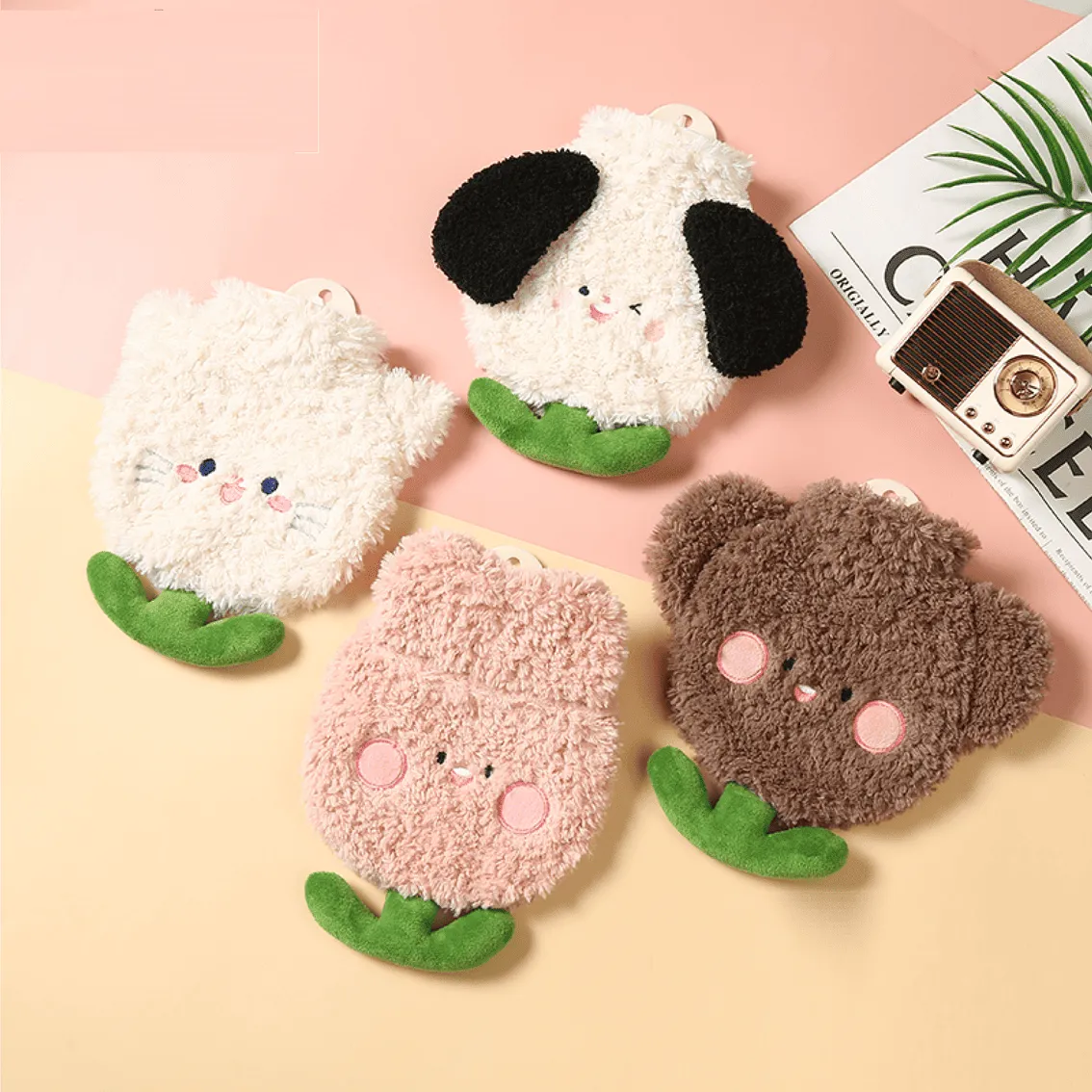 Plush Animal-Themed Kids Hot Water Bag (350ml)