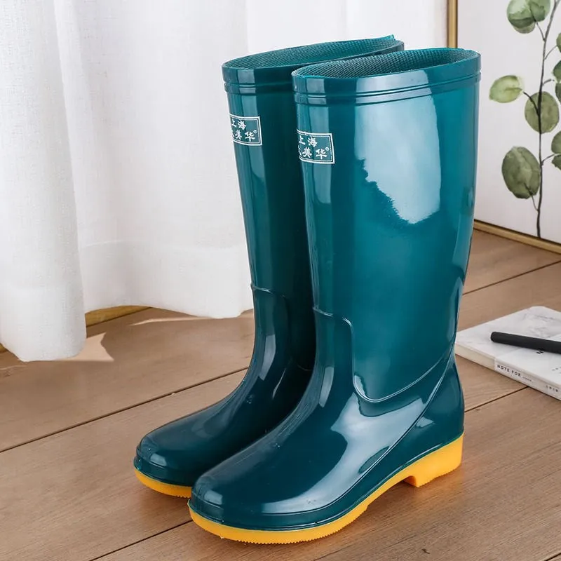 Rain boots waterproof shoes rubber shoes women