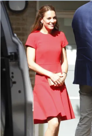 Red Princess Kate Middleton Little Prom Celebrity Dress Helpline Center
