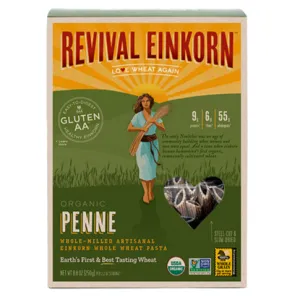 Revival Einkorn - 'Penne' Organic Einkorn Whole Wheat Pasta (250G)