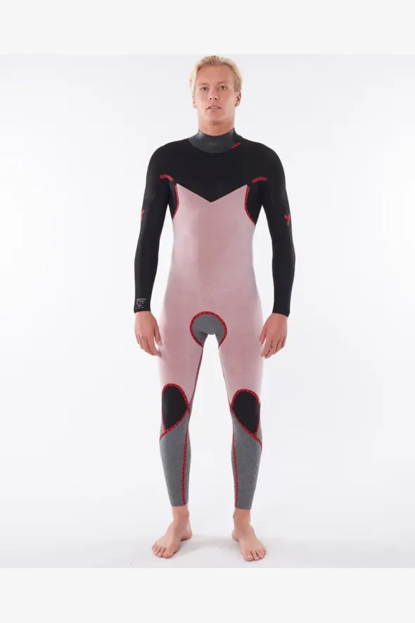 RIP CURL DAWN PATROL BACK ZIP 43GB STEAMER - BLACK