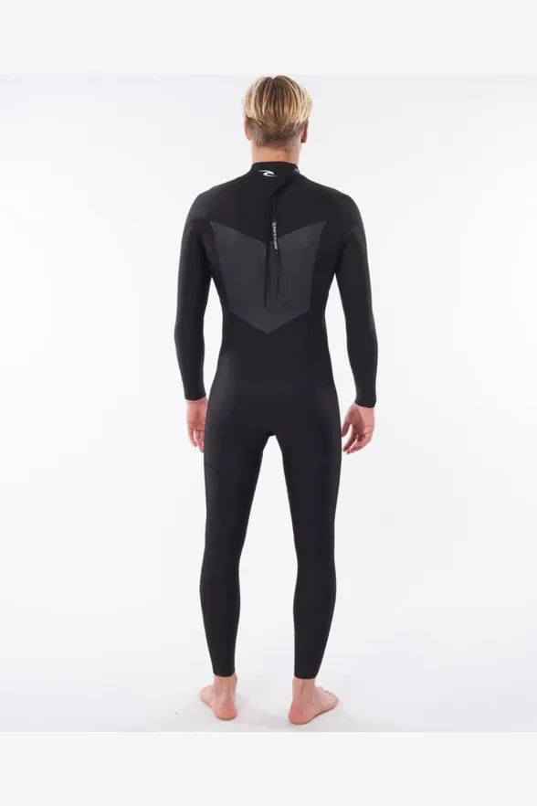RIP CURL DAWN PATROL BACK ZIP 43GB STEAMER - BLACK