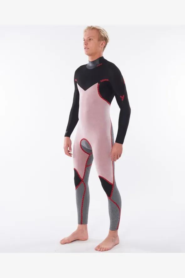 RIP CURL DAWN PATROL BACK ZIP 43GB STEAMER - BLACK