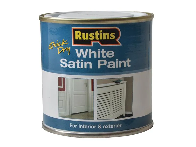 Rustins Quick Dry White Satin Paint 250Ml