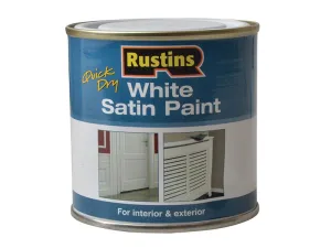 Rustins Quick Dry White Satin Paint 250Ml