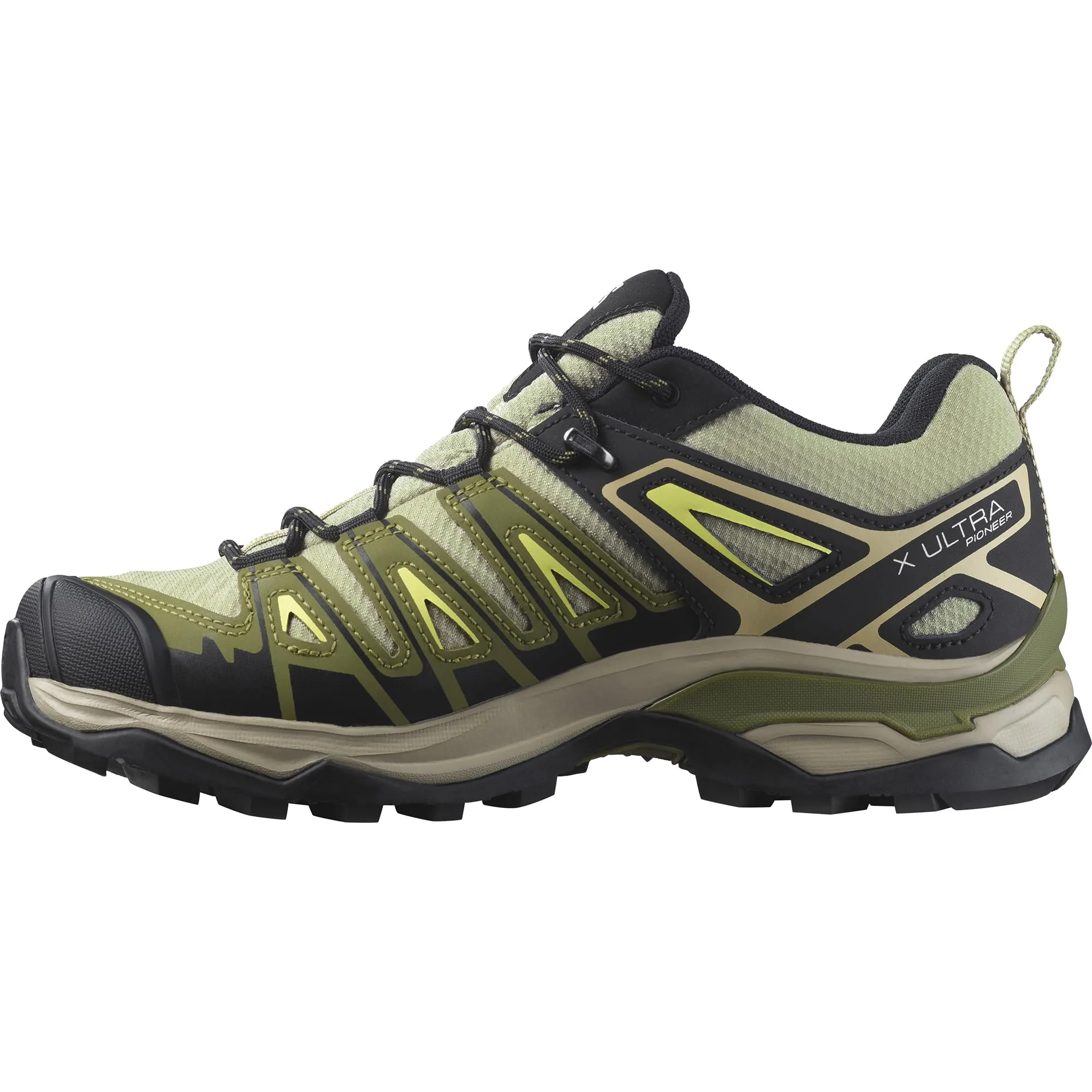Salomon Women’s X Ultra Pioneer ClimaSalomon Waterproof Trail Running Shoes - Moss Gray/Deep Lichen Green/Sunny Lime - 11
