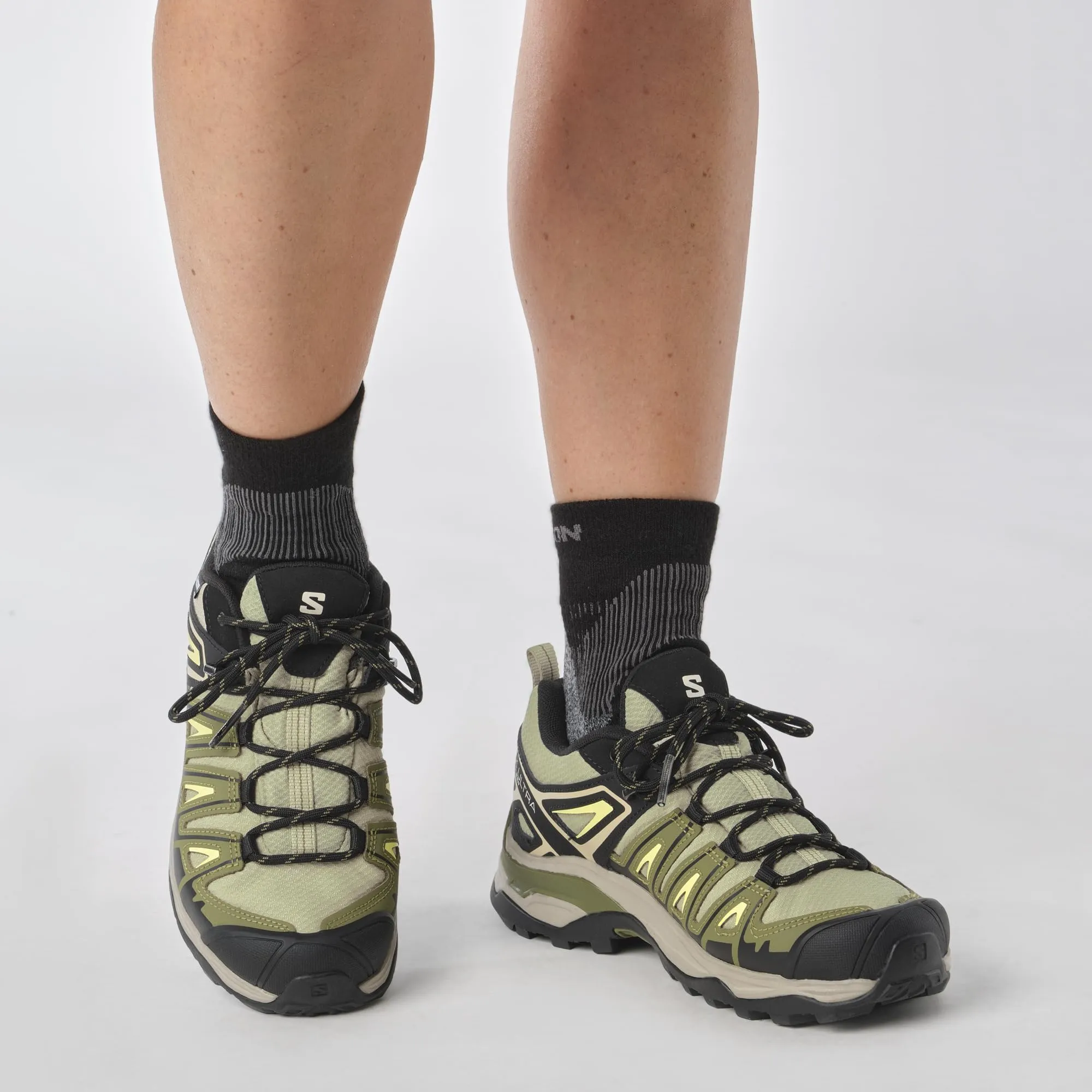 Salomon Women’s X Ultra Pioneer ClimaSalomon Waterproof Trail Running Shoes - Moss Gray/Deep Lichen Green/Sunny Lime - 11