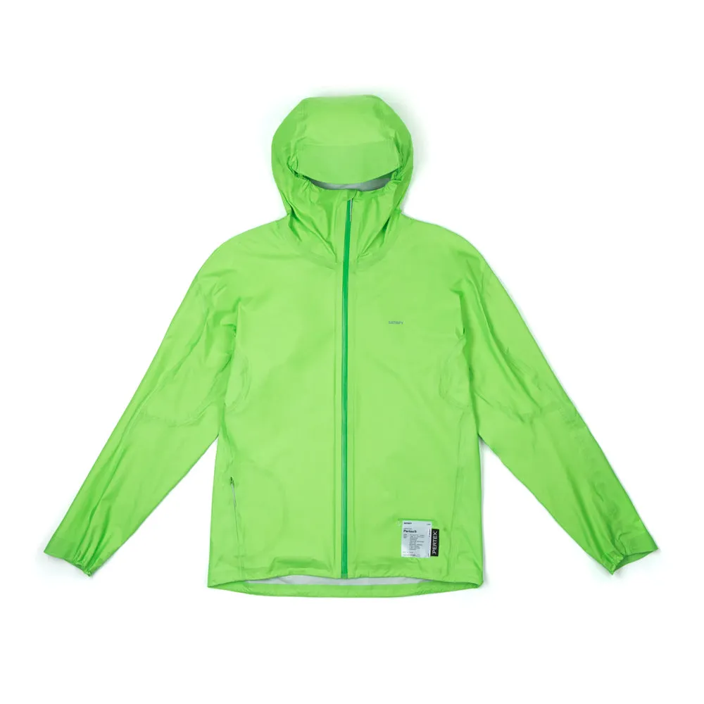 Satisfy Pertex® 3L Fly Rain Jacket - Neon Green