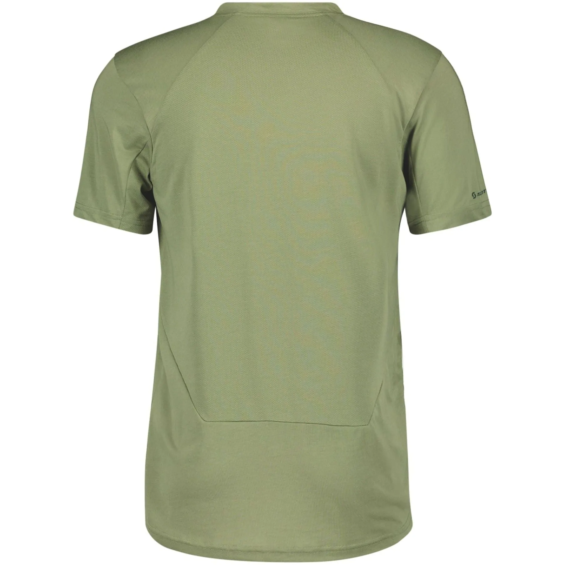 Scott Trail Flow Dri Zip Short Sleeve Mens Cycling Jersey - Green
