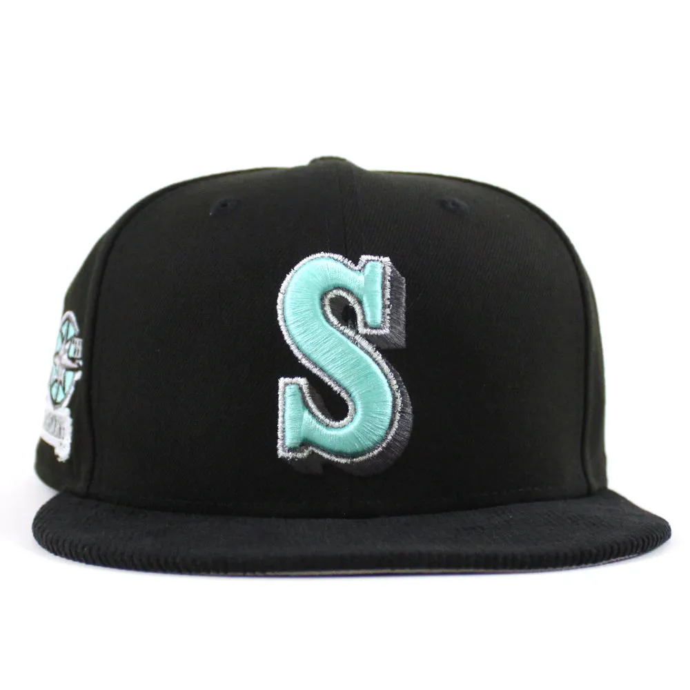 Seattle Mariners 20TH Anniversary New Era 59Fifty Fitted Hat (Black and Gray Under Brim)