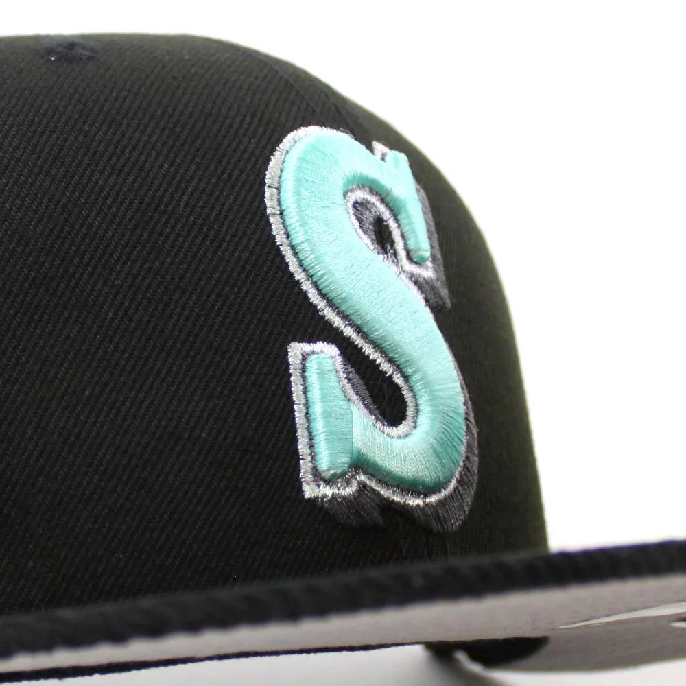Seattle Mariners 20TH Anniversary New Era 59Fifty Fitted Hat (Black and Gray Under Brim)