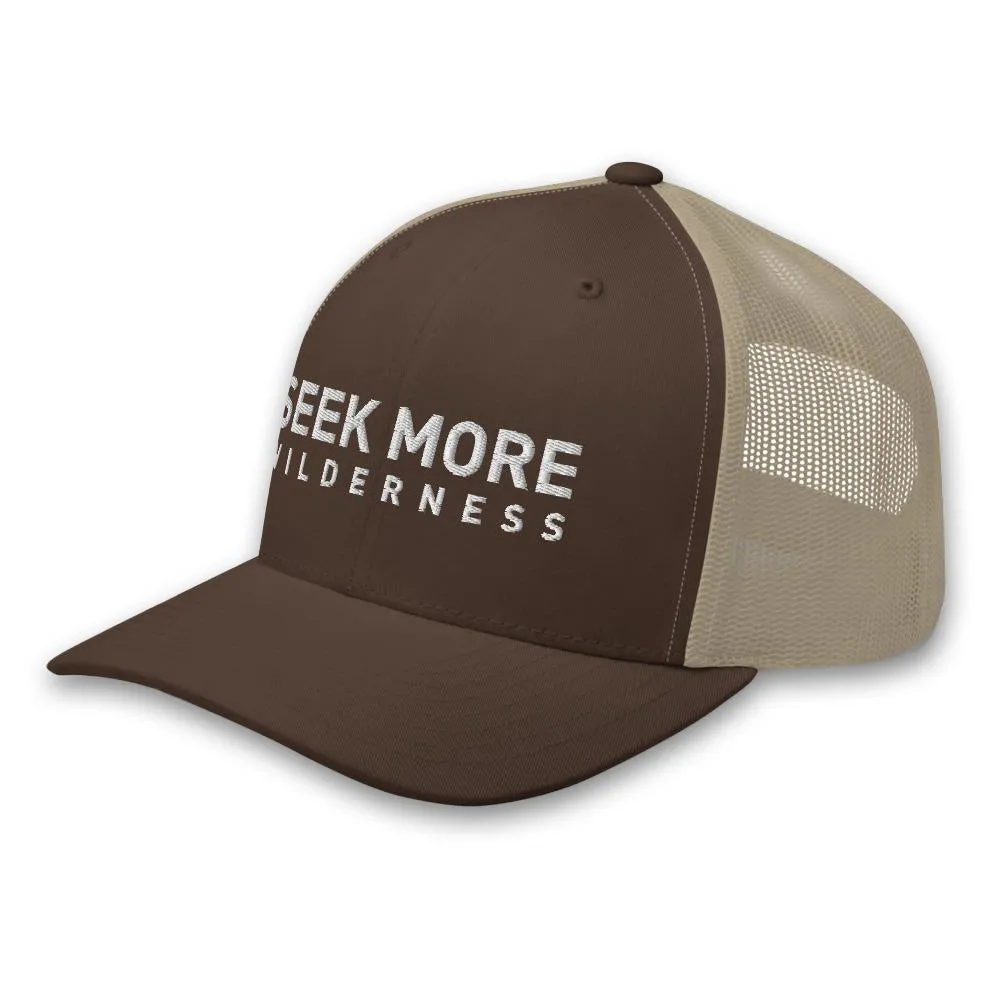 Seek More Wilderness Trucker Hat  |  Brown Khaki
