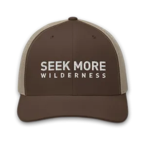 Seek More Wilderness Trucker Hat  |  Brown Khaki