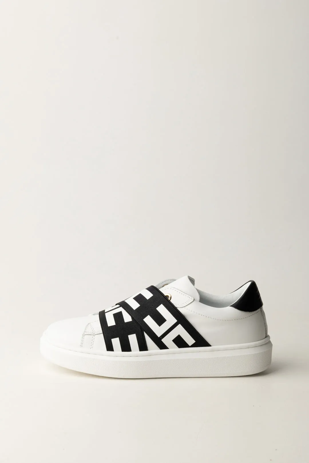 Sneakers con Fascia Logata a Contrasto