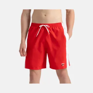 Speedo 4 Way Comfort Stretch Steep Volley Men's Watershorts With Side Pockets -High Risk Red/White