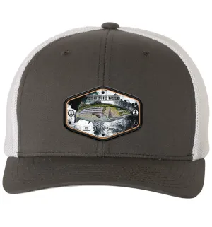 Stripah Kraken 6 Panel Charcoal White Flexfit Trucker Hat
