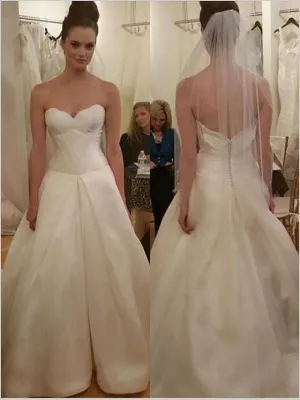 Taffeta Sweetheart Strapless Wedding Dresses Court Train Ball Gown