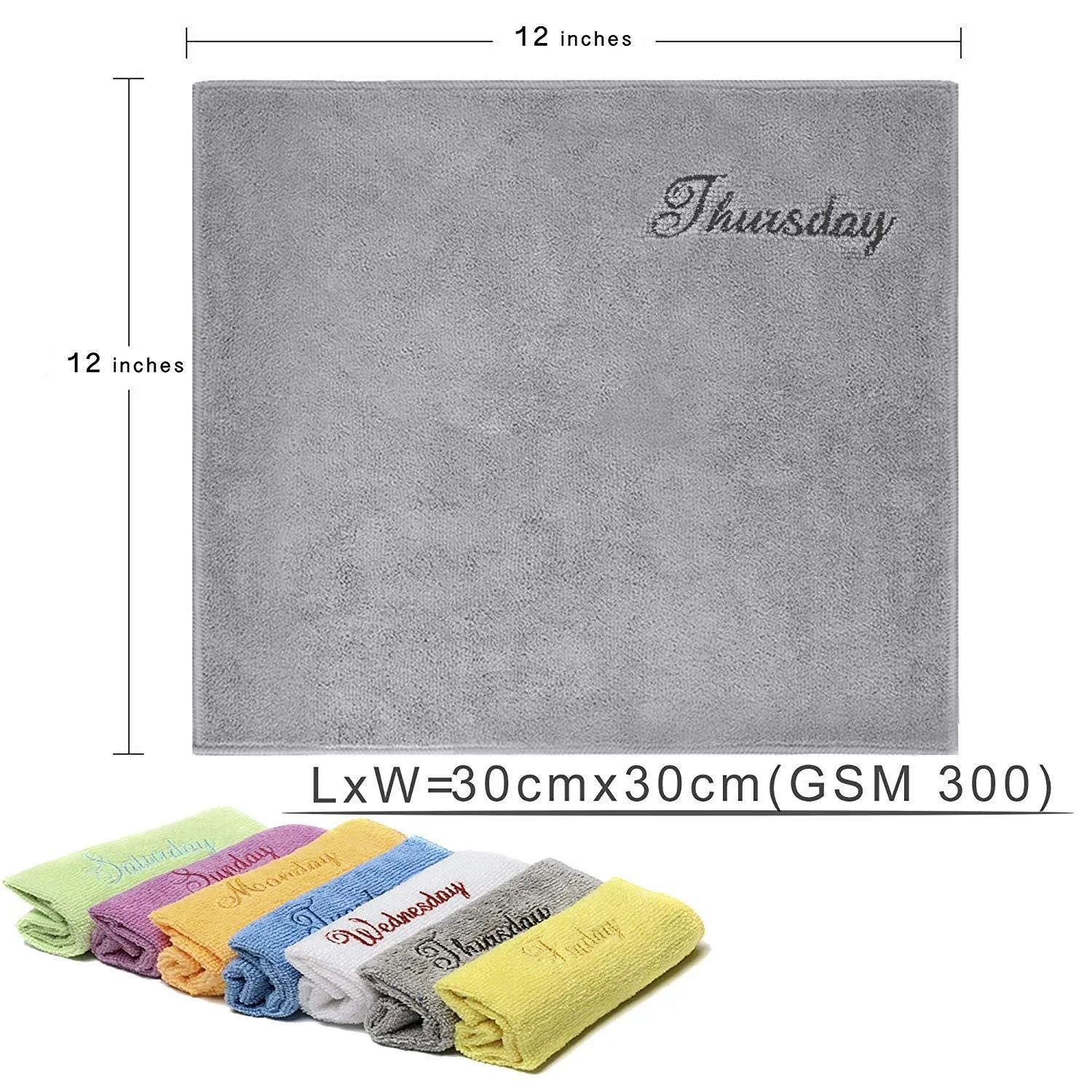 Tara Microfibre Daily Use Washcloths Embroidered Face Cloths