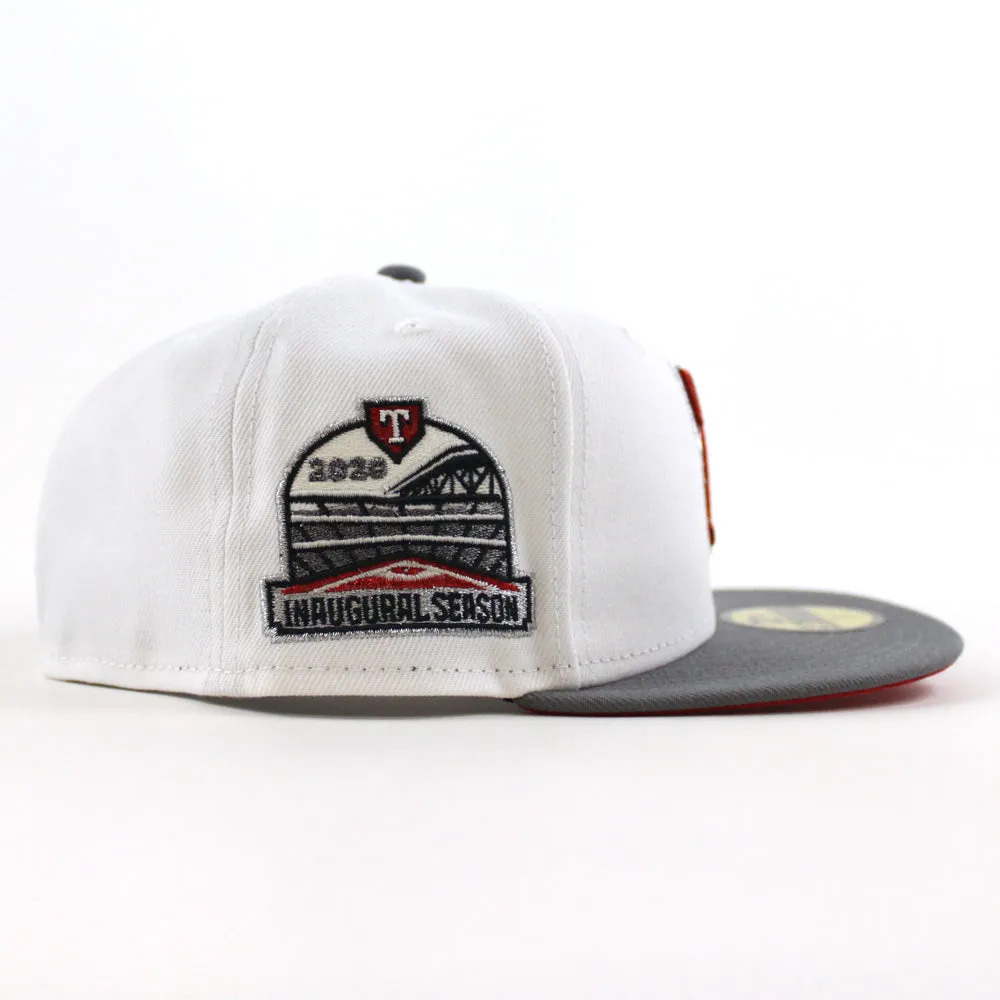 Texas Rangers 2020 Inaugural Season New Era 59Fifty Fitted Hat (White Stone Gray Red Under Brim)
