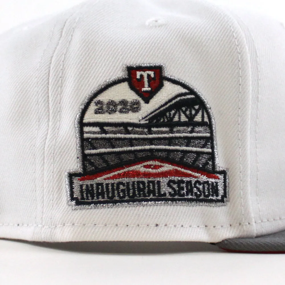 Texas Rangers 2020 Inaugural Season New Era 59Fifty Fitted Hat (White Stone Gray Red Under Brim)