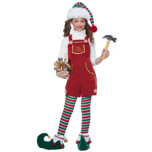 Toymaker Elf Santa Helper Girls Costume