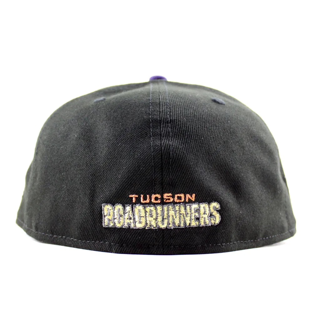TUCSON ROADRUNNERS 5th Anniversary New Era 59Fifty Fitted Hat (Black Purple Gray Under Brim)