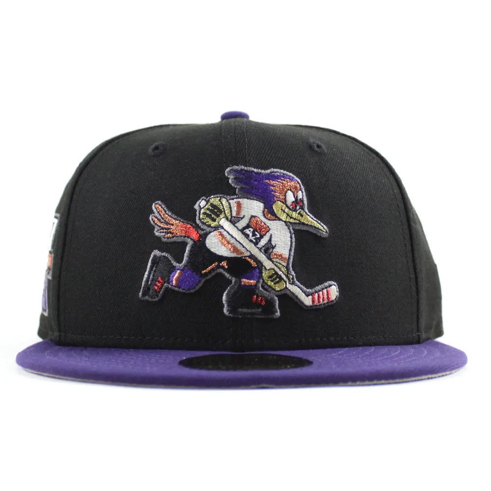 TUCSON ROADRUNNERS 5th Anniversary New Era 59Fifty Fitted Hat (Black Purple Gray Under Brim)