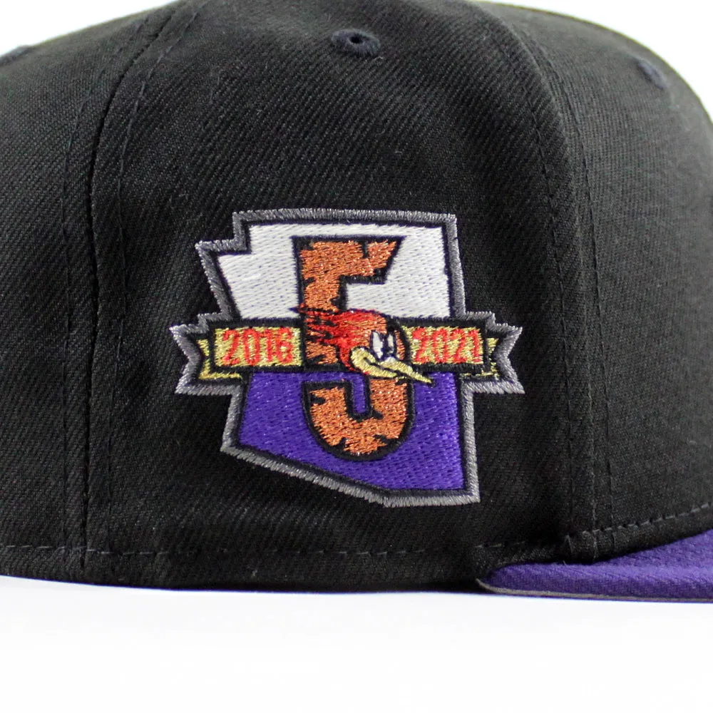 TUCSON ROADRUNNERS 5th Anniversary New Era 59Fifty Fitted Hat (Black Purple Gray Under Brim)