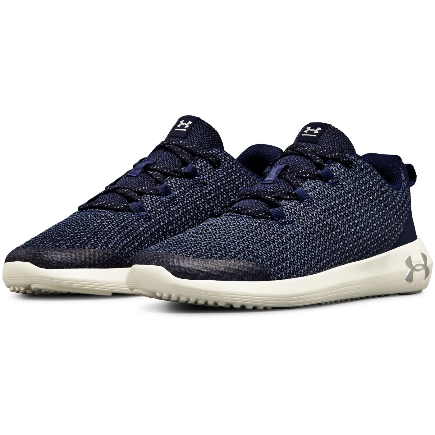 Under Armour Midnight Navy/Ivory/Metallic Silver Ripple Sneaker