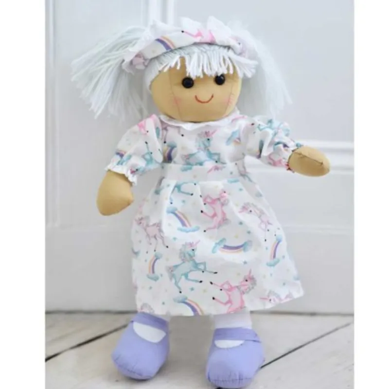 Unicorn Dress Rag Doll, Personalised Gift