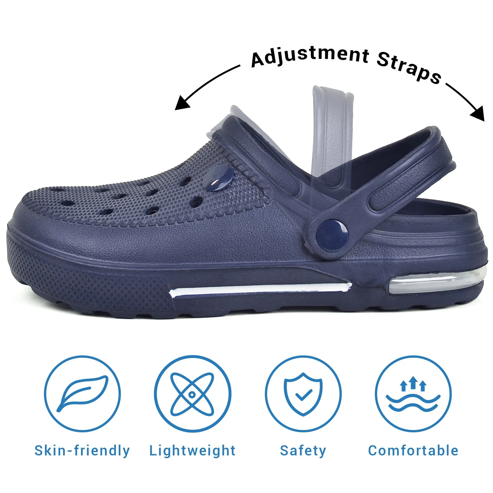 VONMAY Men's Water Clogs Lightweight Non Slip Summer Sandals Durable House Beach Slippers