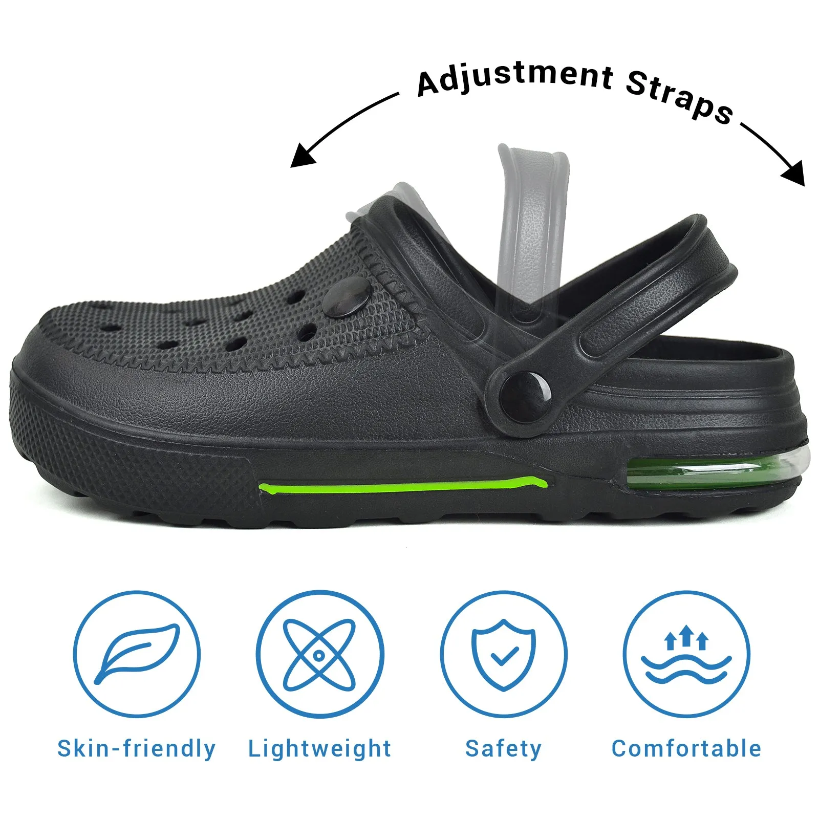 VONMAY Men's Water Clogs Lightweight Non Slip Summer Sandals Durable House Beach Slippers