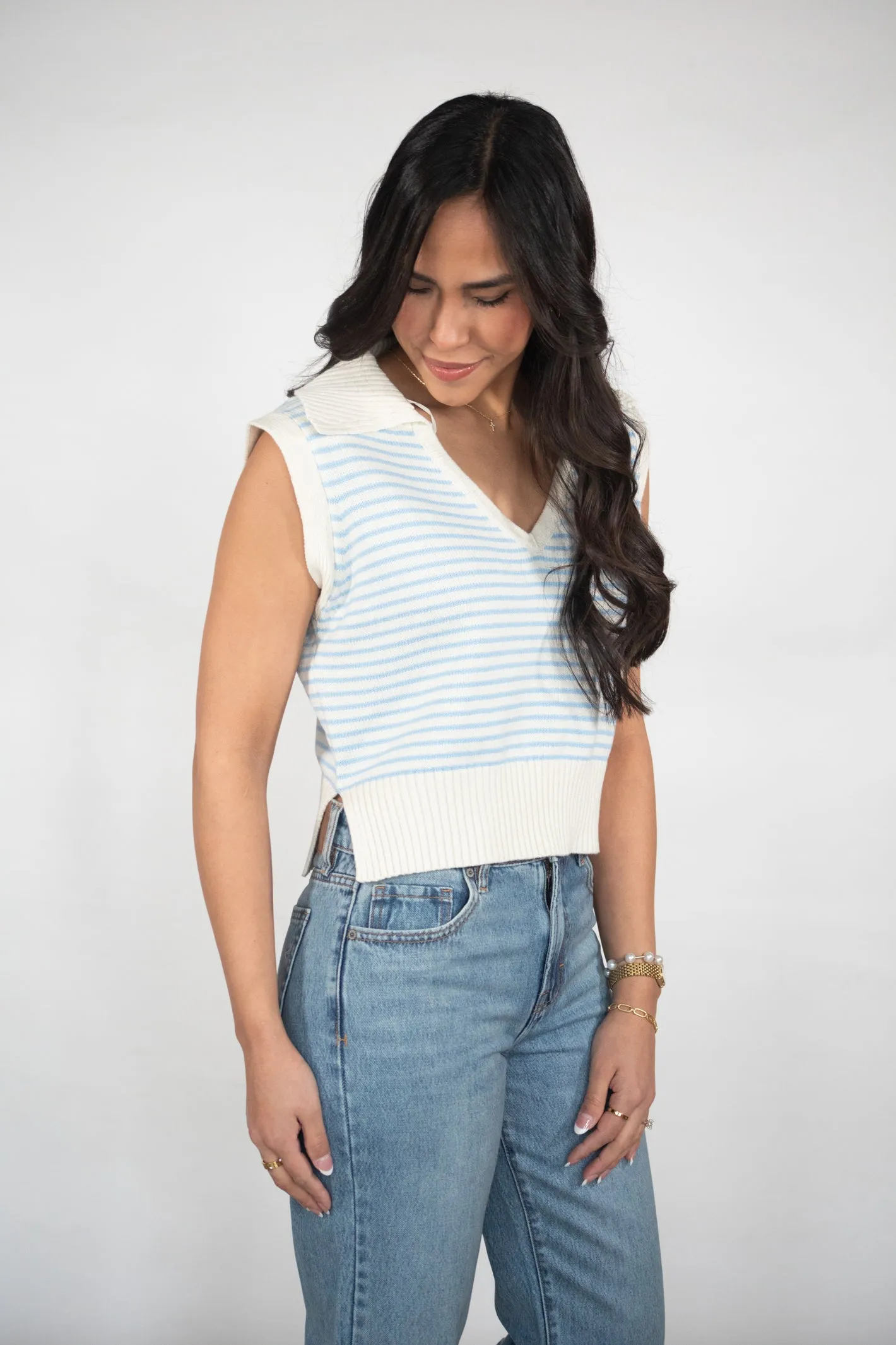 Weekender Striped Sweater Vest