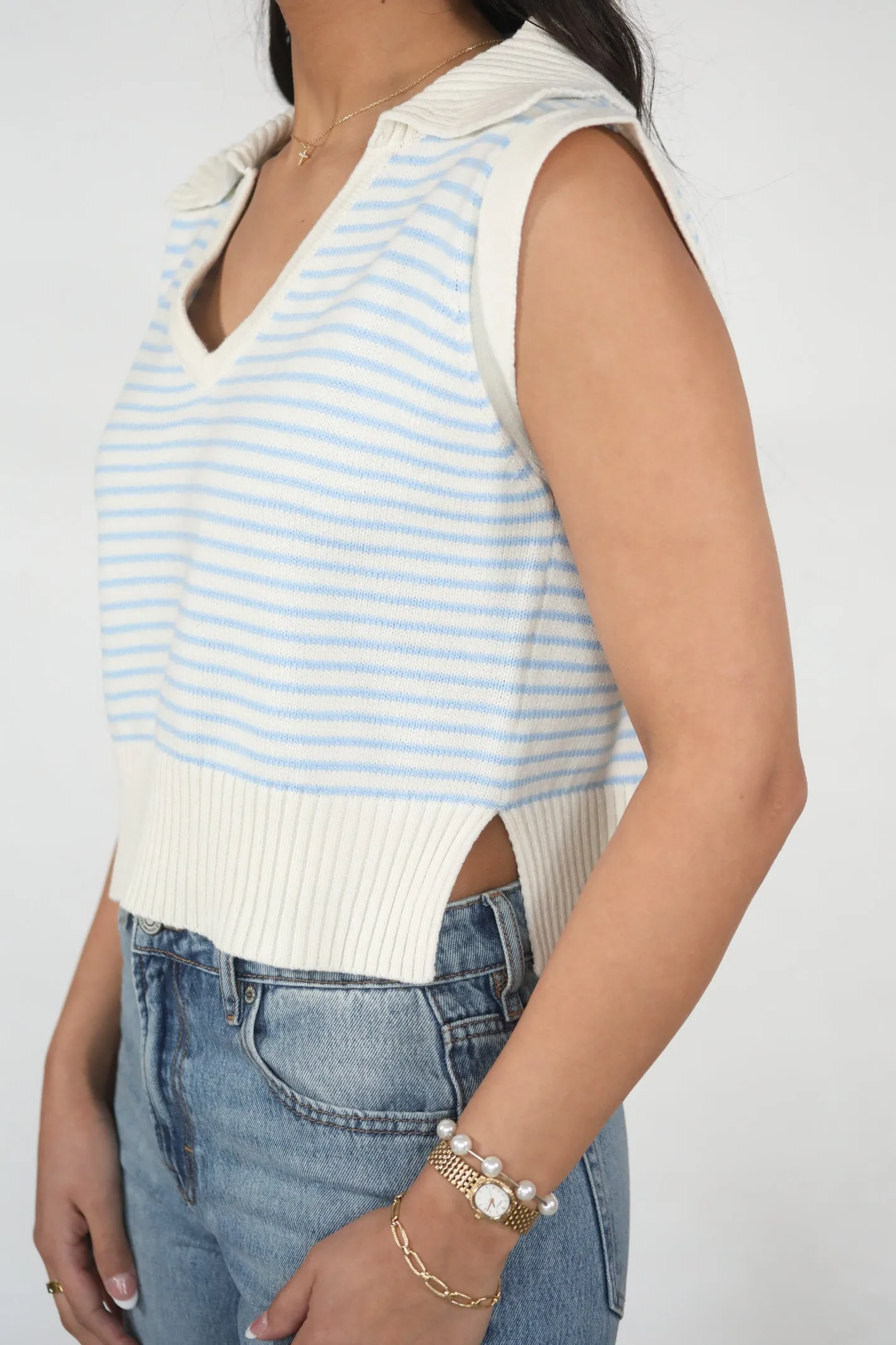 Weekender Striped Sweater Vest