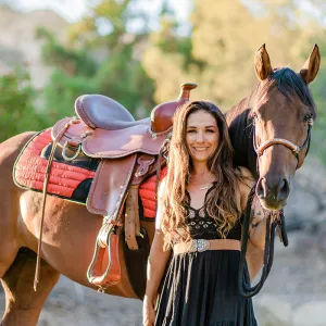 Western Trail TWH Glitter Saddle Pad Blanket Red