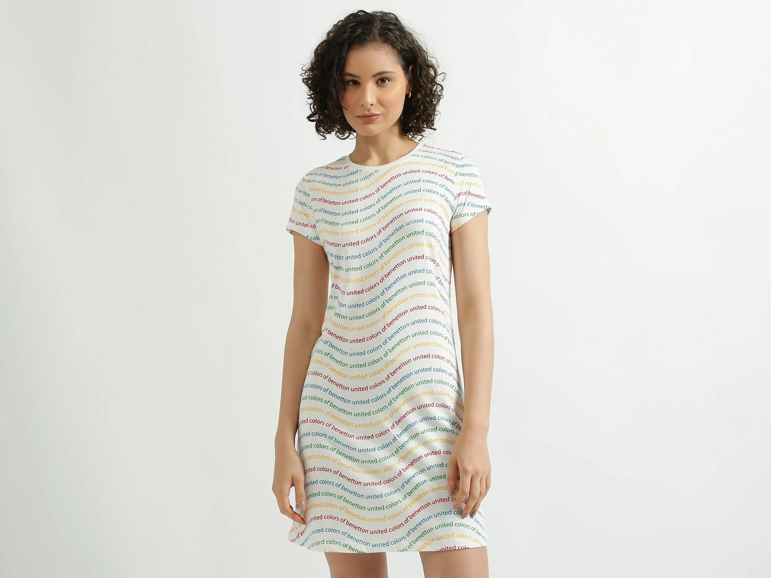 White Printed Dress