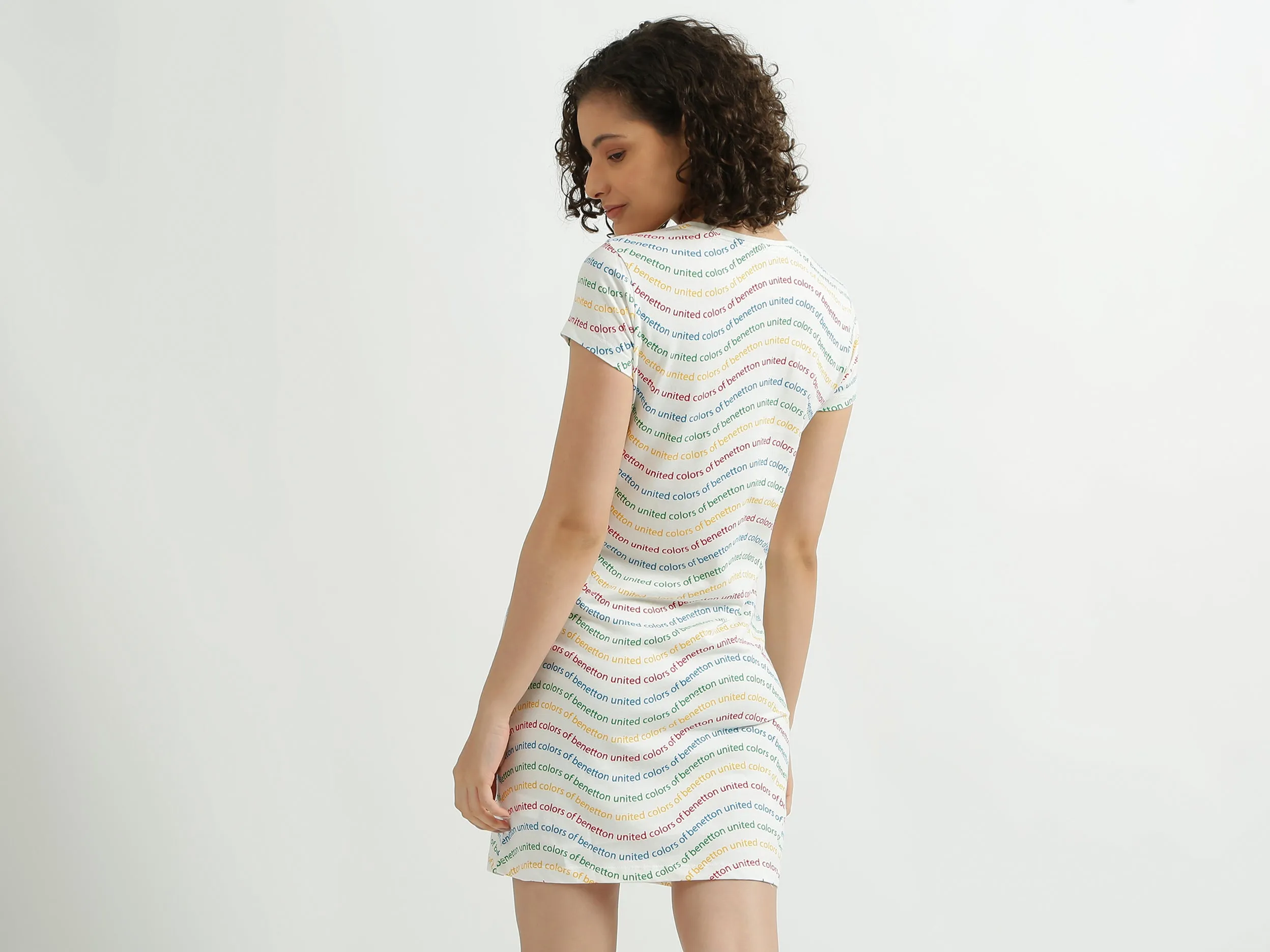 White Printed Dress
