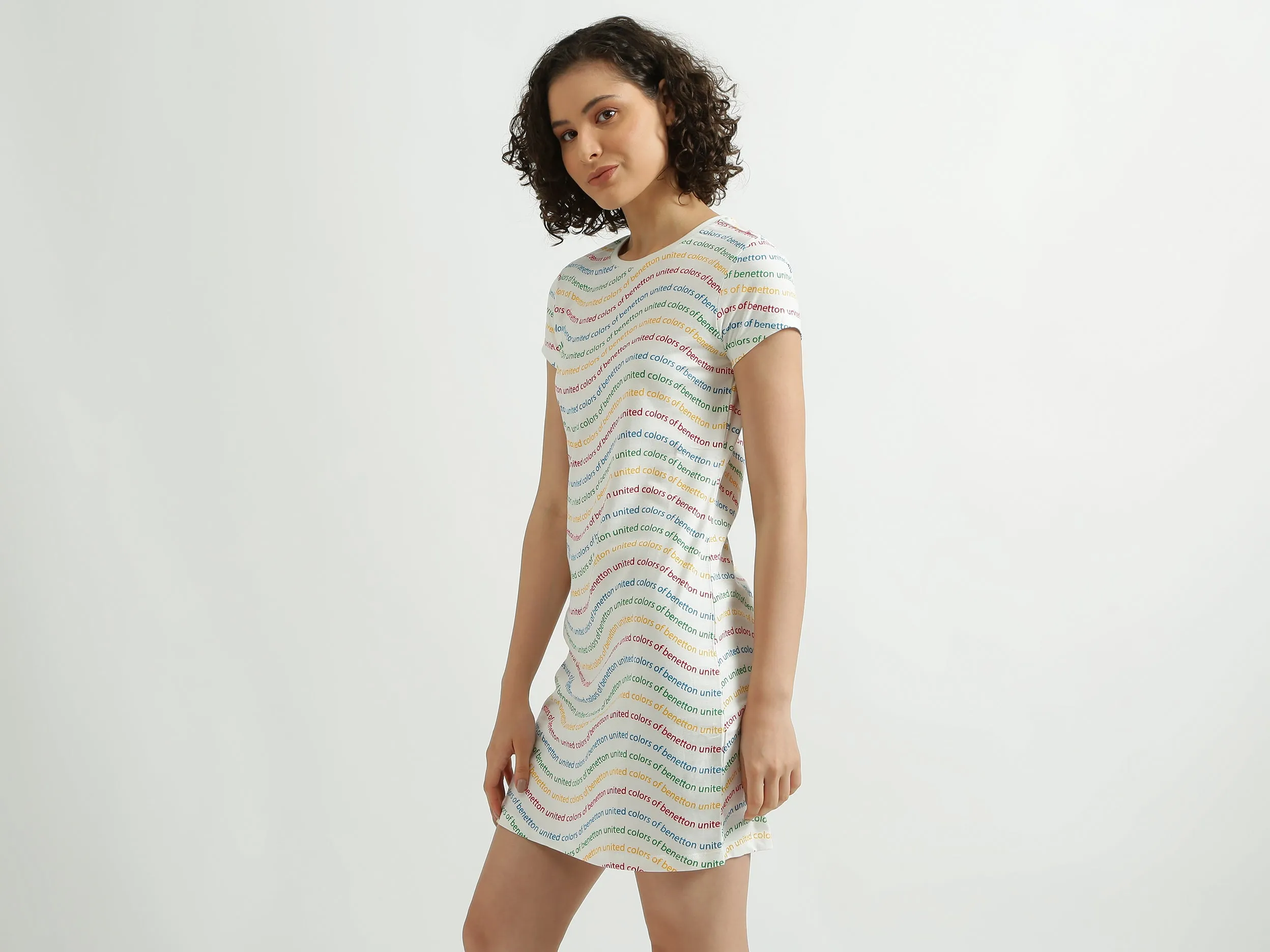 White Printed Dress